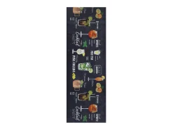 Tapete interior - Desenhos de cocktails - preto - 52 x 100 cm - RICCI