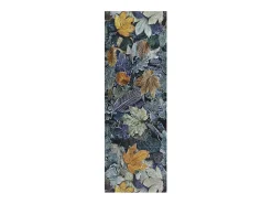 Tapete interior - Desenhos com folhas - azul - 52 x 200 cm - RICCI