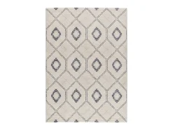 Tapete interior - geométrico - azul / branco - 133 x 190 cm - SIROCO