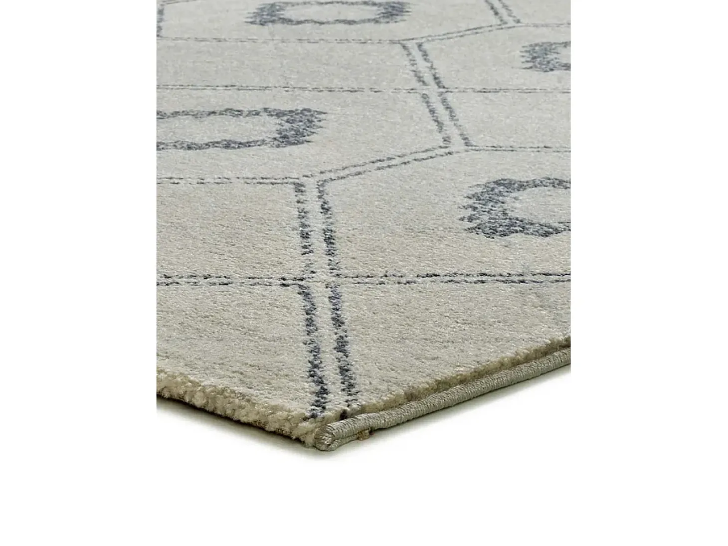 Tapete interior - geométrico - azul / branco - 133 x 190 cm - SIROCO