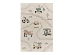 Tapete interior - infantil carros e estradas - multicolorido - 120 x 170 cm - CLOWN