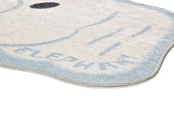 Tapete interior - infantil elefante - branco - 75 x 120 cm - CANDY