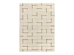 Tapete interior - shaggy geométrico - branco - 60 x 120 cm - BRENDA
