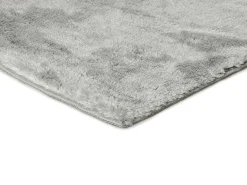 Tapete interior - shaggy liso - prateado - 140 x 200 cm - ROMA