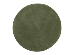 Tapete pelo curto macio e lavável HUARTE Ø 80 cm verde-floresta PT677331
