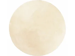 Tapete pelo curto macio e lavável HUARTE Ø 200 cm cor creme PT491209