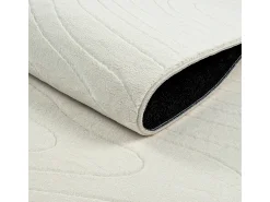 Tapete Rio sala estar antiderrapante oceano, Creme, 80 x 150 cm