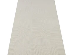 Tapete Rio sala estar antiderrapante arco, Creme, 120 x 160 cm