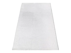 Tapete Rio sala estar antiderrapante arco, Branco, 120 x 160 cm