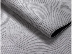 Tapete Rio sala estar antiderrapante arco, Cinza, 160 x 220 cm