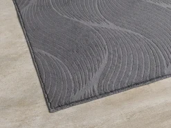 Tapete Rio sala estar antiderrapante 3D, Antracite, 80 x 300 cm