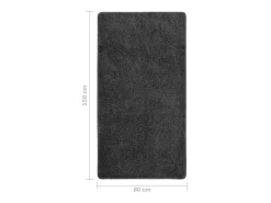 Tapete shaggy 80x150 cm antiderrapante cinzento-escuro PT638023