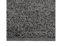 Tapete shaggy 80x150 cm antiderrapante cinzento-escuro PT638023