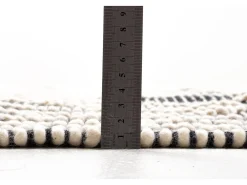 Tapete tecido à mão com design étnico 140x140 cm cinzento Colored Macrame