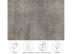 Tapete tecido à mão em viscose 120x180 cm cinzento Star