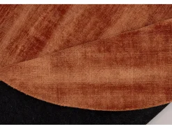 Tapete tecido à mão em viscose 120x120 cm cobre Star