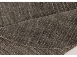 Tapete UNI às riscas em viscose e lã 120x120 cm antracite Venus