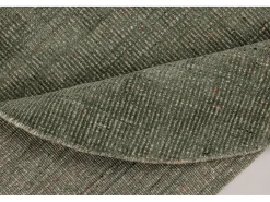 Tapete UNI às riscas em viscose e lã 190x190 cm verde Venus