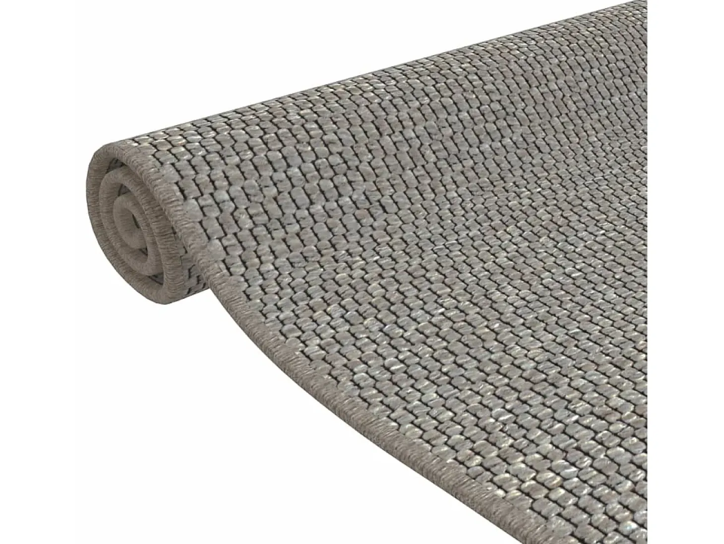 Tapete/passadeira 50x100 cm aspeto sisal prateado PT345518