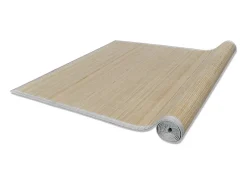 Tapetes retangulares de bambu natural 4 pcs 120x180 cm PT504268