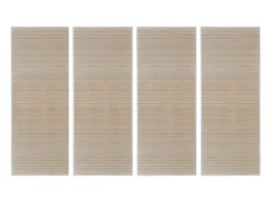 Tapetes retangulares de bambu natural 4 pcs 120x180 cm PT504268