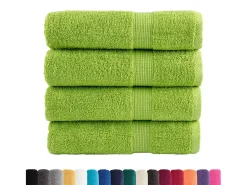 Toalhas de banho premium SOLUND 4 pcs 100x150 cm 600 gsm verde PT541448