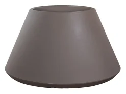 Vaso de resina para interior e exterior para plantas desenho cônico redondo d.60x35h Stromboli Tortora