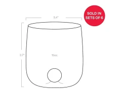 Vidro borossilicato Bilia Tumbler Zafferano conjunto de 6 peças, cor rosa