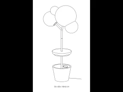 Zafferano - Luminária de chão Tree of Light para ambientes internos e externos. Salvia - Luminária de chão LED E27 - Superfície de apoio ajustável.