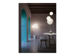 Zafferano - Luminária de chão Tree of Light para uso interno e externo, branca - Luminária de chão LED E27 - Superfície de apoio ajustável