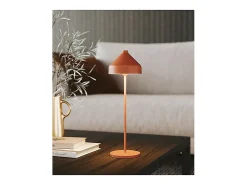 Zafferano AMELIE Candeeiro de mesa LED Terracota recarregável e regulável