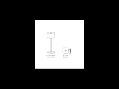 Zafferano OFELIA PRO MICRO Candeeiro de mesa LED Salvia recarregável e regulável