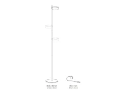 Zafferano SUPER O Candeeiro de pé LED branco recarregável e regulável - 3 módulos de luz
