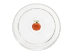 Zafferano Teca Frutta - Conjunto de 6 copos de vidro borossilicato com laranja - Copo de 35 cl com fundo duplo, decorado à mão e facilmente lavável