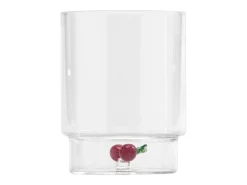 Zafferano Teca Frutta Mix - Conjunto de 6 copos de vidro borossilicato com frutas - Copo de 35 cl com fundo duplo, decorado à mão e fácil de lavar